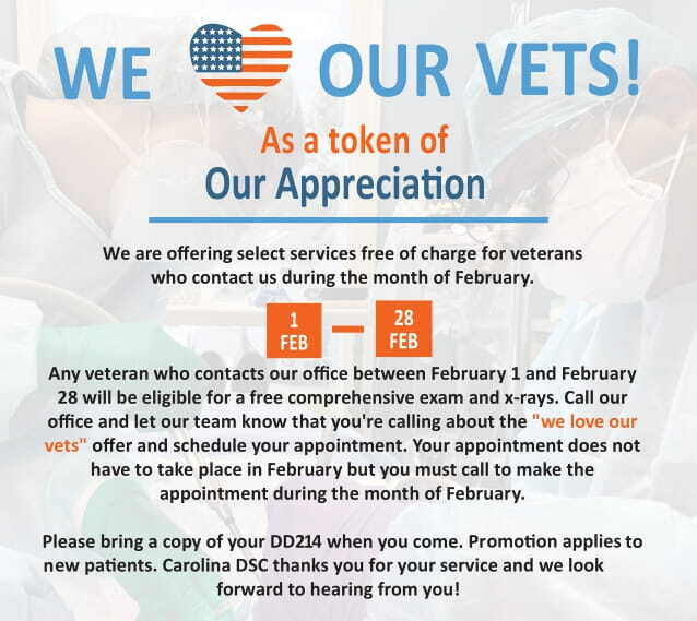 Jacksonville Dentist Offers Free Exam, X-Rays to Veterans Throughout Month of February